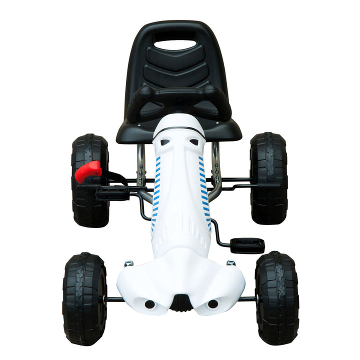 Pedal Go Kart Toy for Kids with Rubber Wheels Outdoor Race