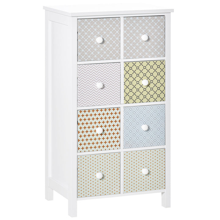 Chest of Drawers, 8 Drawer Dresser, Storage Organizer Unit for Bedroom, Bathroom