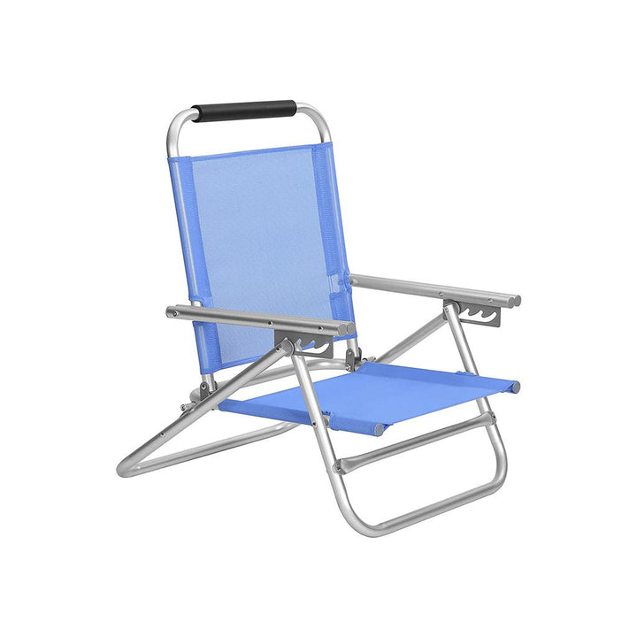 Portable Beach Chair with Reclining Backrest