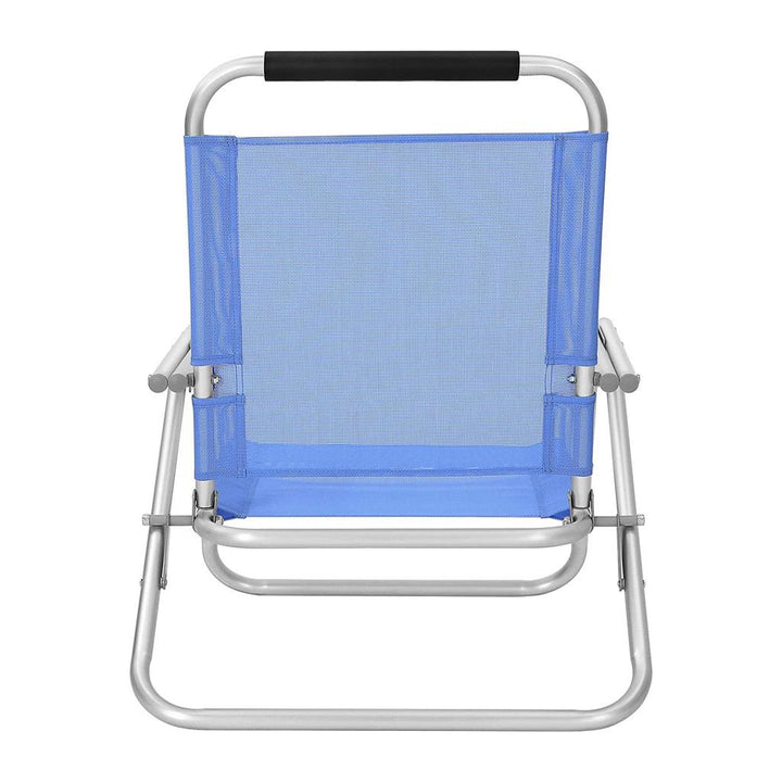 Portable Beach Chair with Reclining Backrest