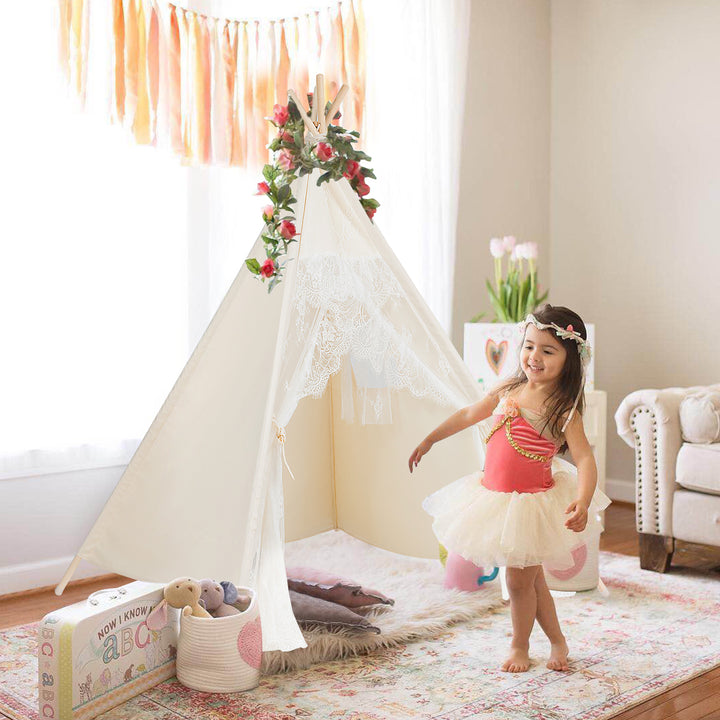 Portable Kids Lace Playhouse Tent with Bag