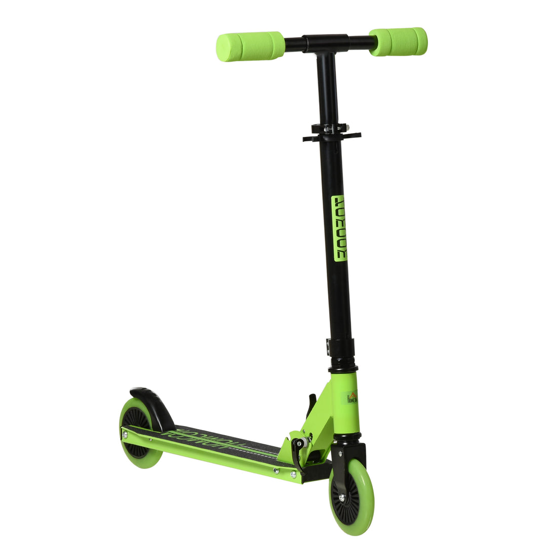 Scooter for Kids Toddler Foldable Kick Scooter with Adjustable Height Brake for Boys and Girls 3-8 Years Aluminium Green