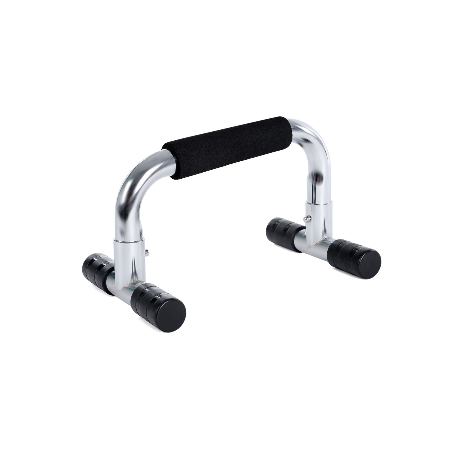 SONGMICS Push Up Bar Stand (1 Pair) Ergonomic Chrome Steel Foam Grip Strength Chest Black SPU25H