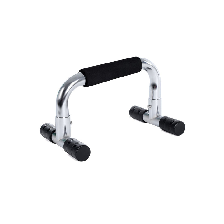 SONGMICS Push Up Bar Stand (1 Pair) Ergonomic Chrome Steel Foam Grip Strength Chest Black SPU25H