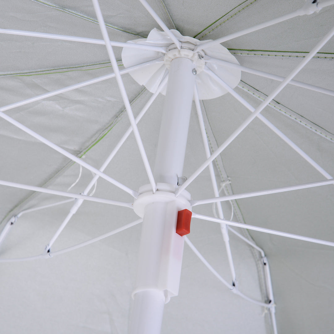 Tilted Steel Frame Beach Parasol- Green