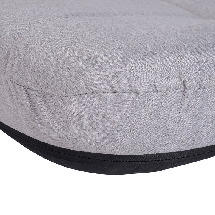Floor Lazy Sofa Chair 5 - Position Adjustable Recliner 180 Degree Swivel Legless Linen Seater Thick Padding High Density Comfort Reclining