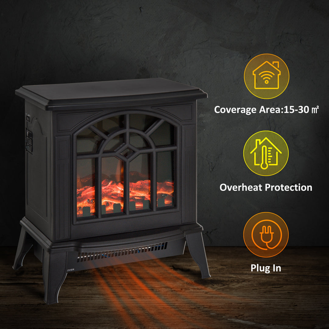 Electric Heater, 1000W/2000W-Black