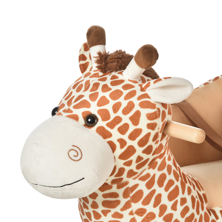 HOMCOM Kids Rocking Horse Toys Giraffe Seat w/ Sound Toddlers Baby Toy-Giraffe