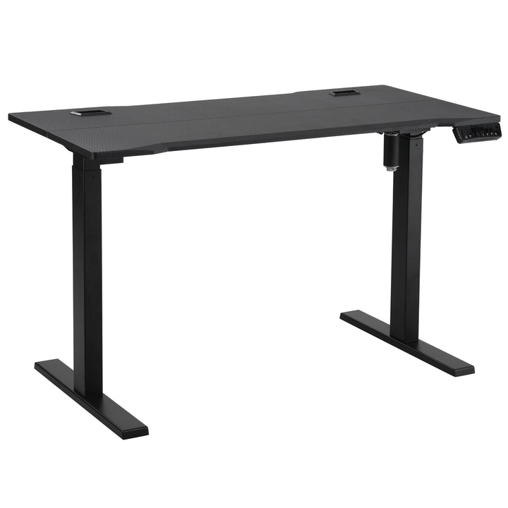 Electric Height Adjustable Standing Desk, 120 cm x 60 cm Memory Preset Stand Up Workstation for Home, Office, Black