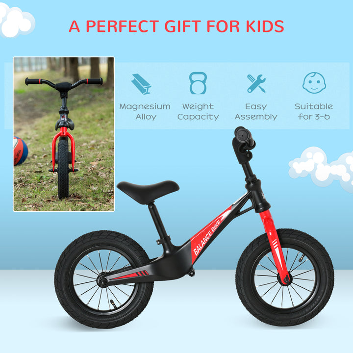 Kids Balance Bike, Adjustable Handlebar, Padded Seat, for 3-6 Years Old, Black