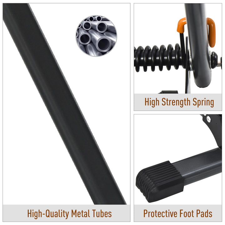 Foldable Bike Storage Stand Parking Rack Fit Max. 5.5cm Wide Wheel Metal Nylon Black