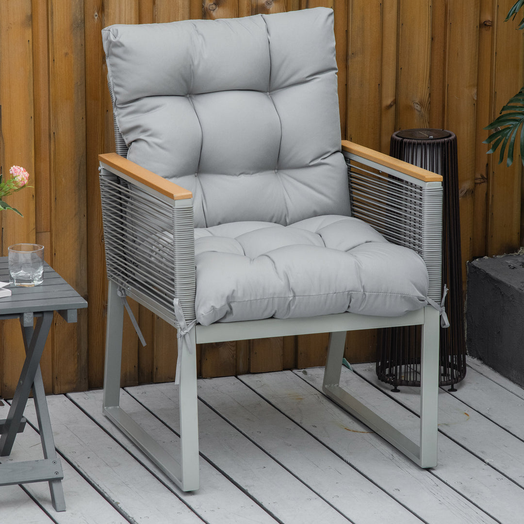 Garden Back Chair Cushion, Comfortable Patio Seat Cushion Pad with Backrest for Outdoor &amp; Indoor Use