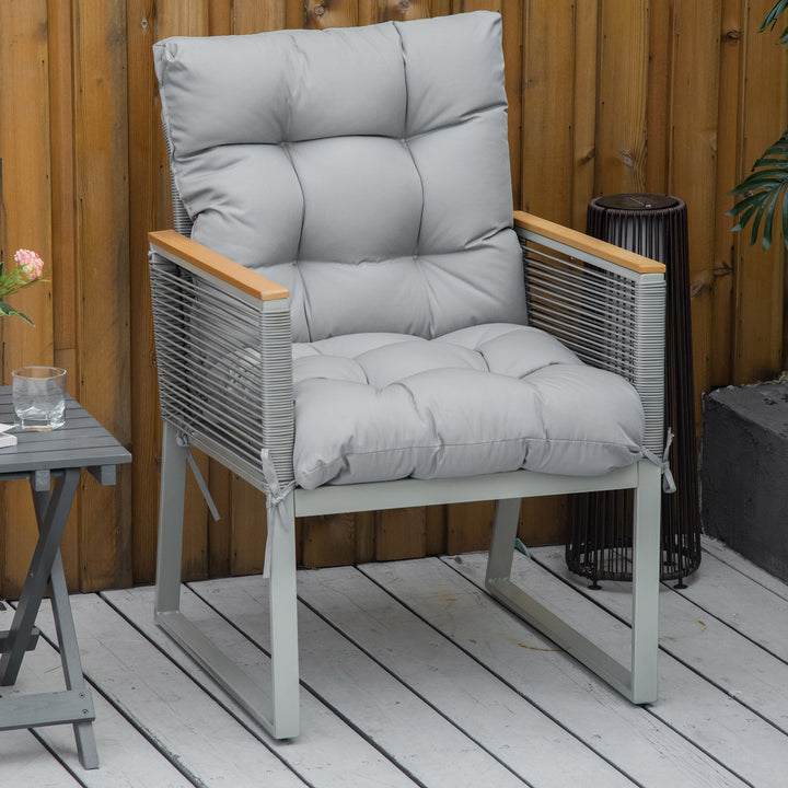 Garden Back Chair Cushion, Comfortable Patio Seat Cushion Pad with Backrest for Outdoor &amp; Indoor Use