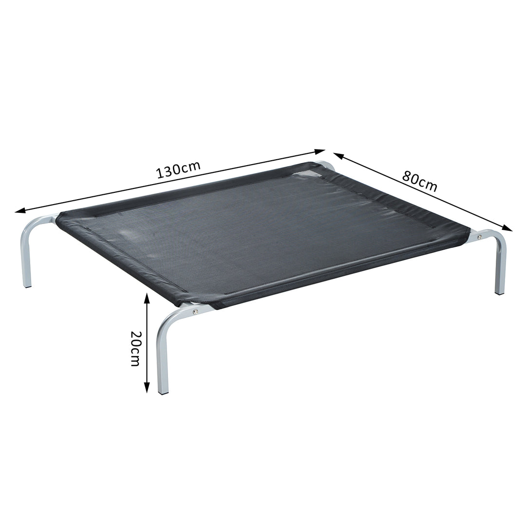 PawHut Elevated Pet Bed Portable Camping Raised Dog Bed w/ Metal Frame Black (Large)