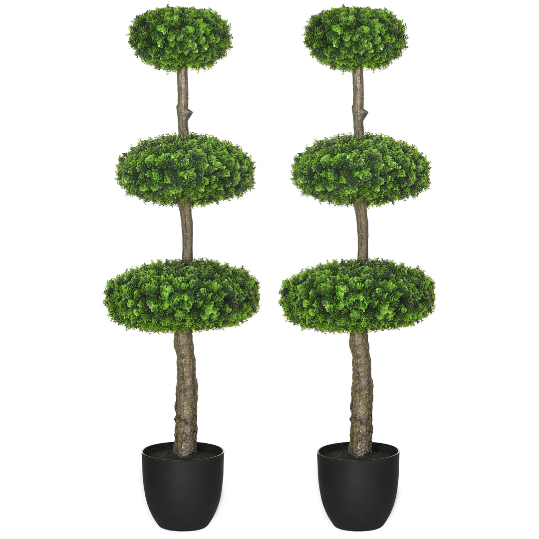 Artificial Plant Trees, Decorative Faux Plants in Pot-Green