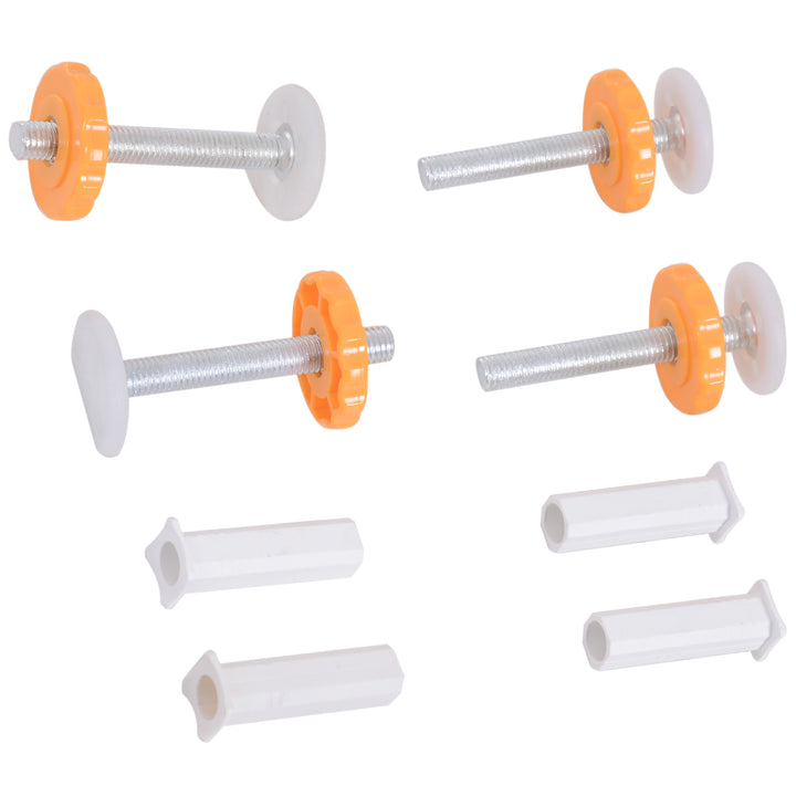Pet Safety Barrier Gate W/ Iron tube, 74.9H x 73-80W cm-White