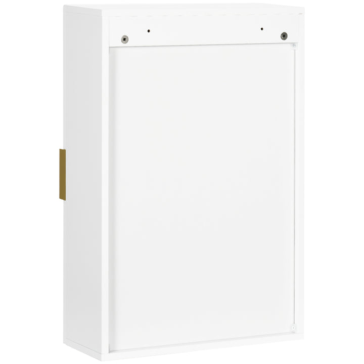 Bathroom Wall Cabinet, Over Toilet Storage Cupboard with Adjustable Shelves for Hallway, Living Room, White