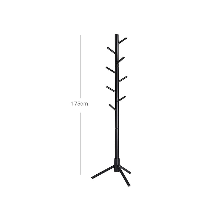 Black Free Standing Wood Coat Stand