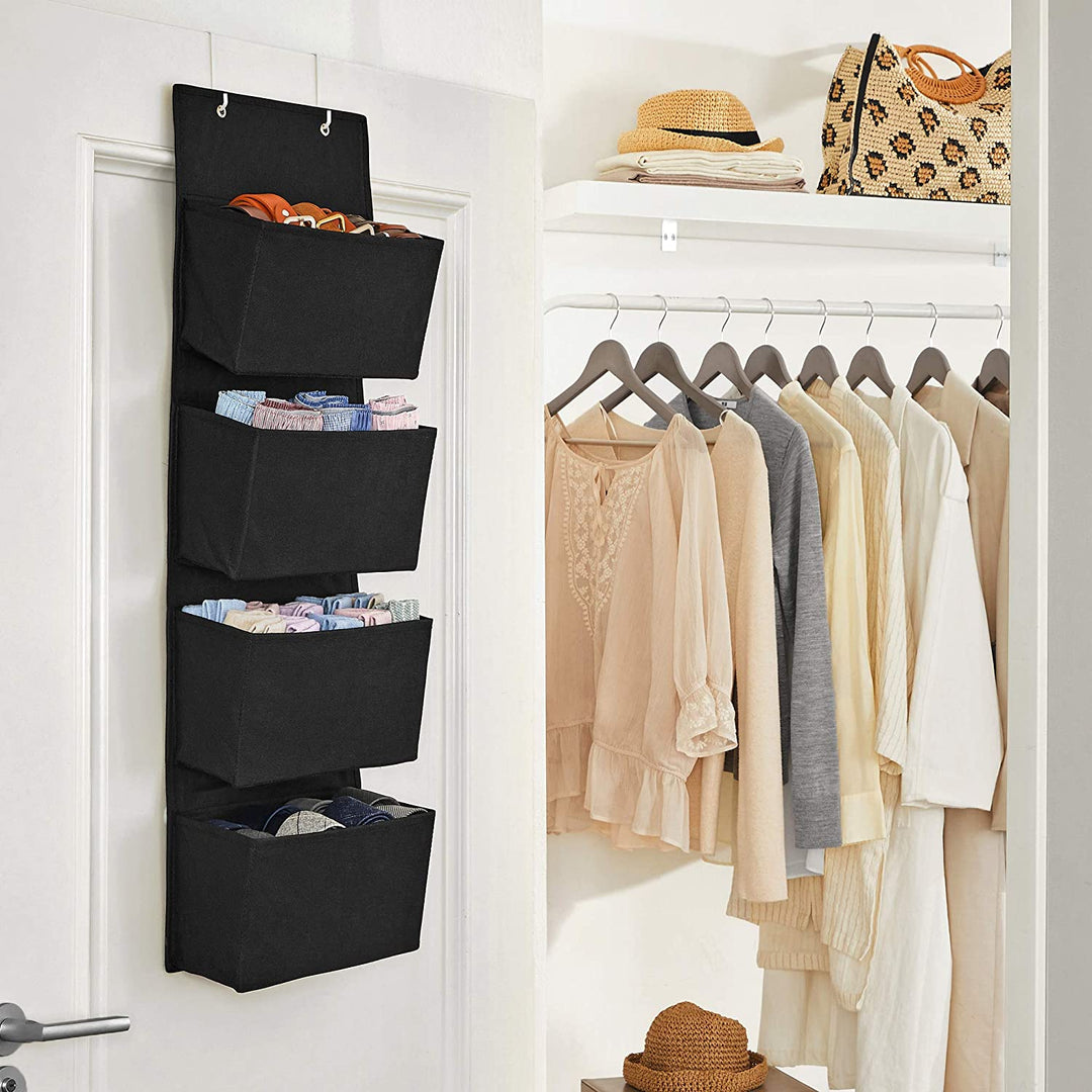 Black Over-the-Door Organizer for Space Saving