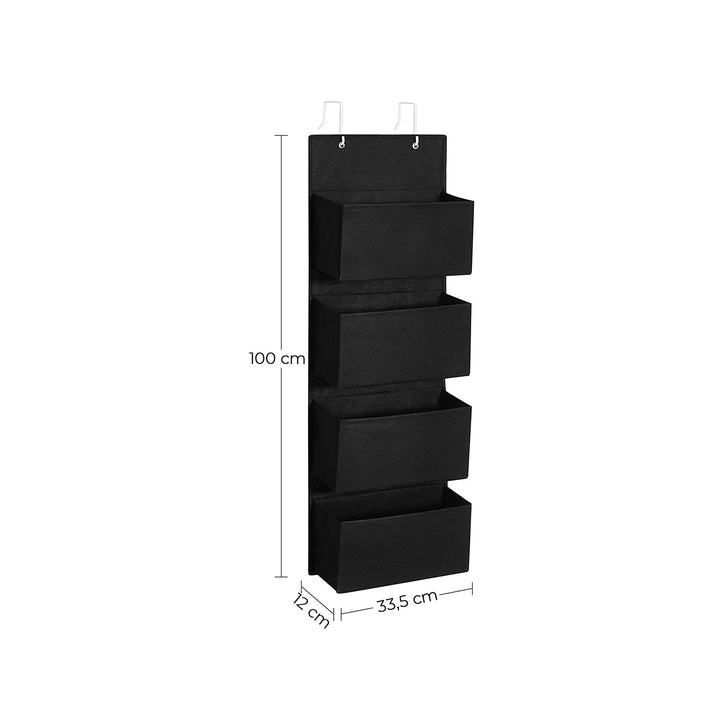 Black Over-the-Door Organizer for Space Saving