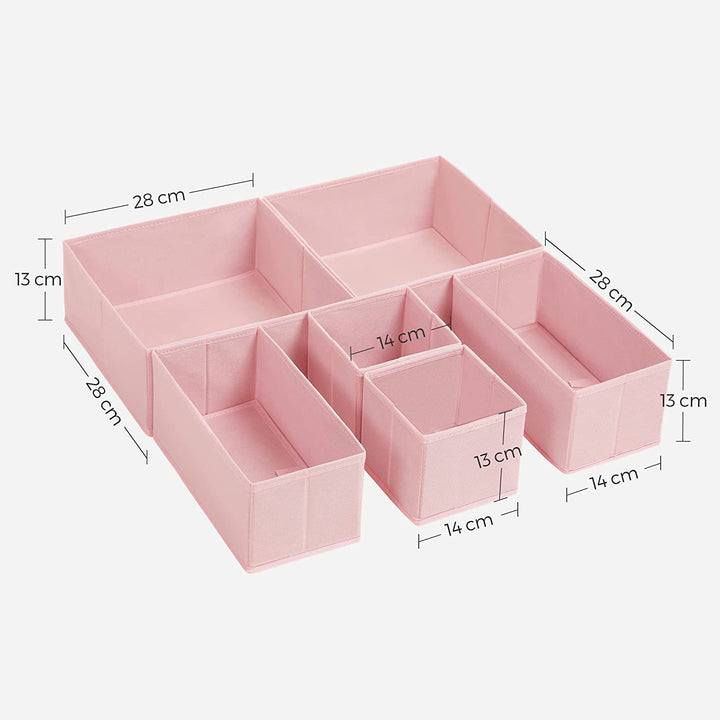 6 Drawer Organisers Set