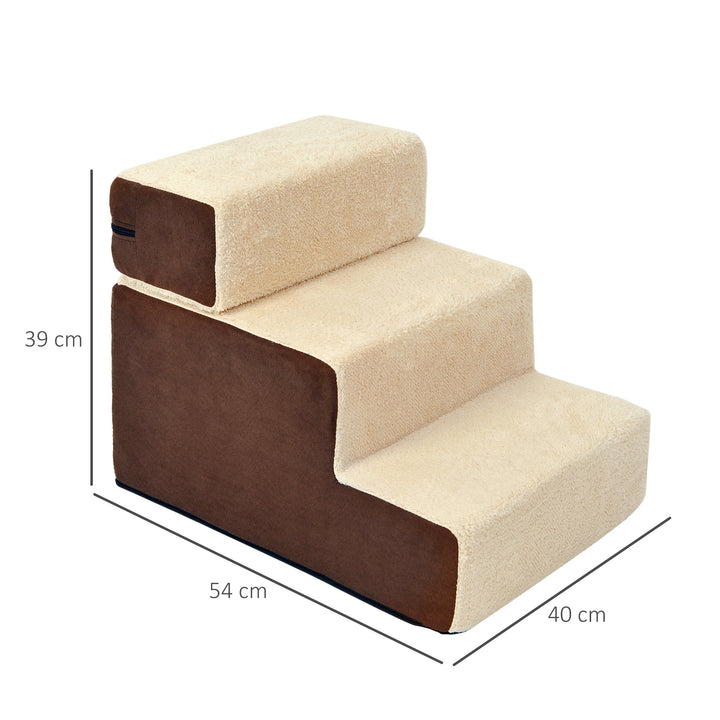 Deluxe Pet Stairs 3 Steps Dog Cat Soft Padded Covered Staircase