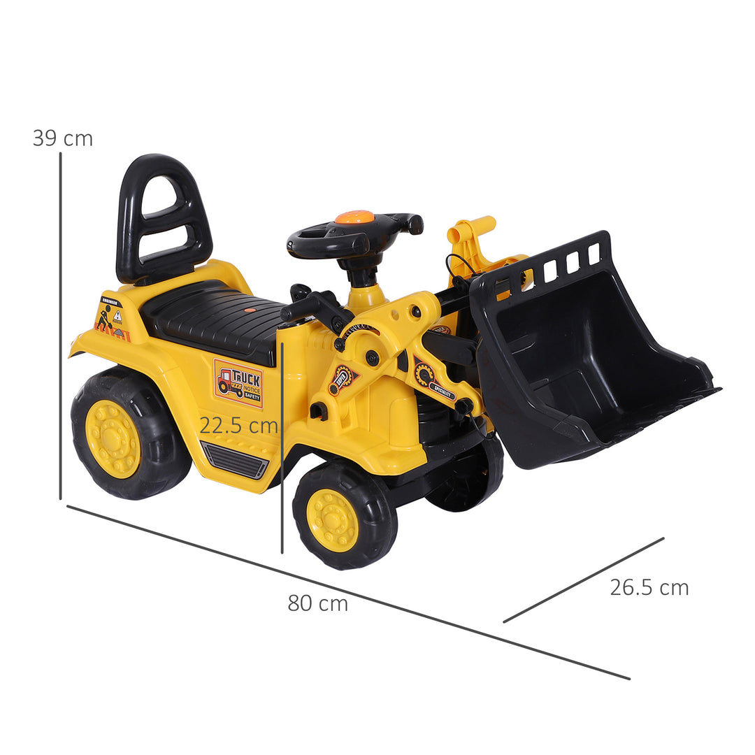 3 in 1 Ride On Toy Bulldozer Digger Tractor Pulling Cart Pretend Play Construction Truck