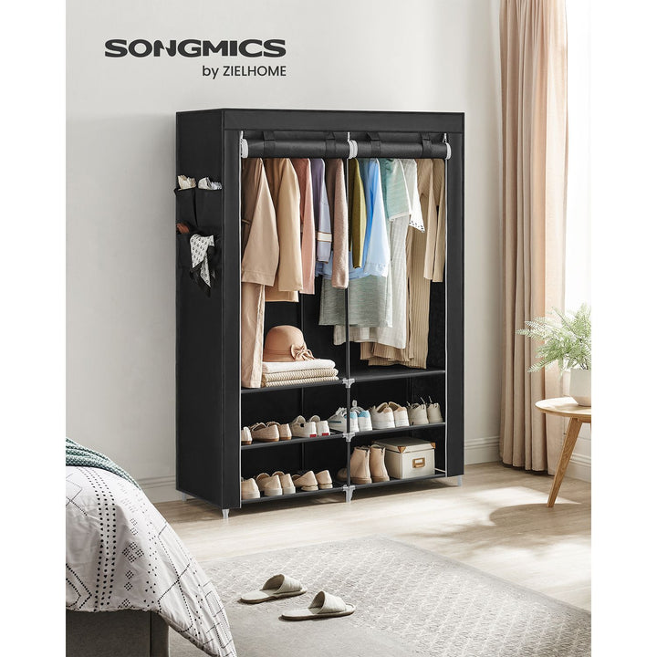 Portable Wardrobe with 2 Hanging Rails