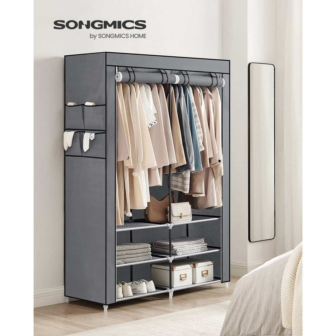 Clothes Wardrobe with 2 Hanging Rails