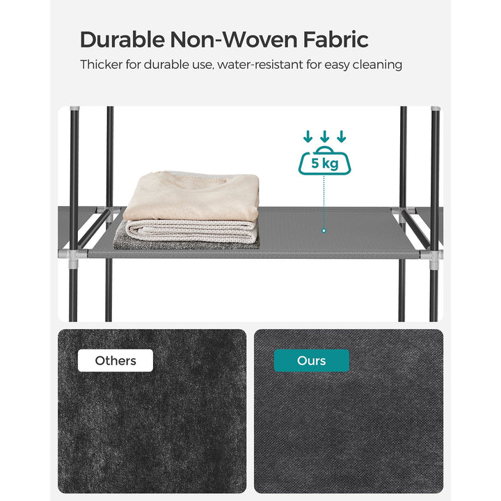 Clothes Wardrobe with 2 Hanging Rails