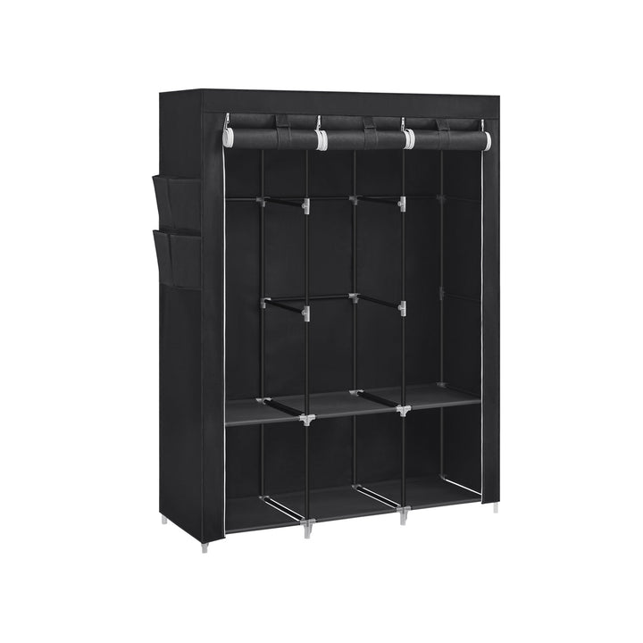 Portable Wardrobe with 3 Hanging Rails