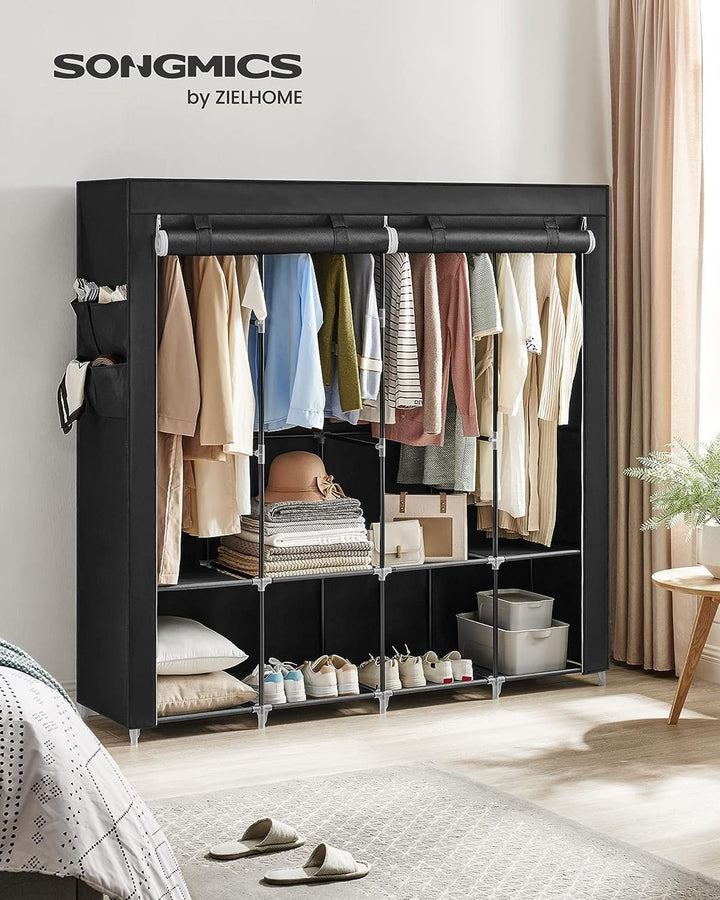 Clothes Wardrobe with Fabric Cover