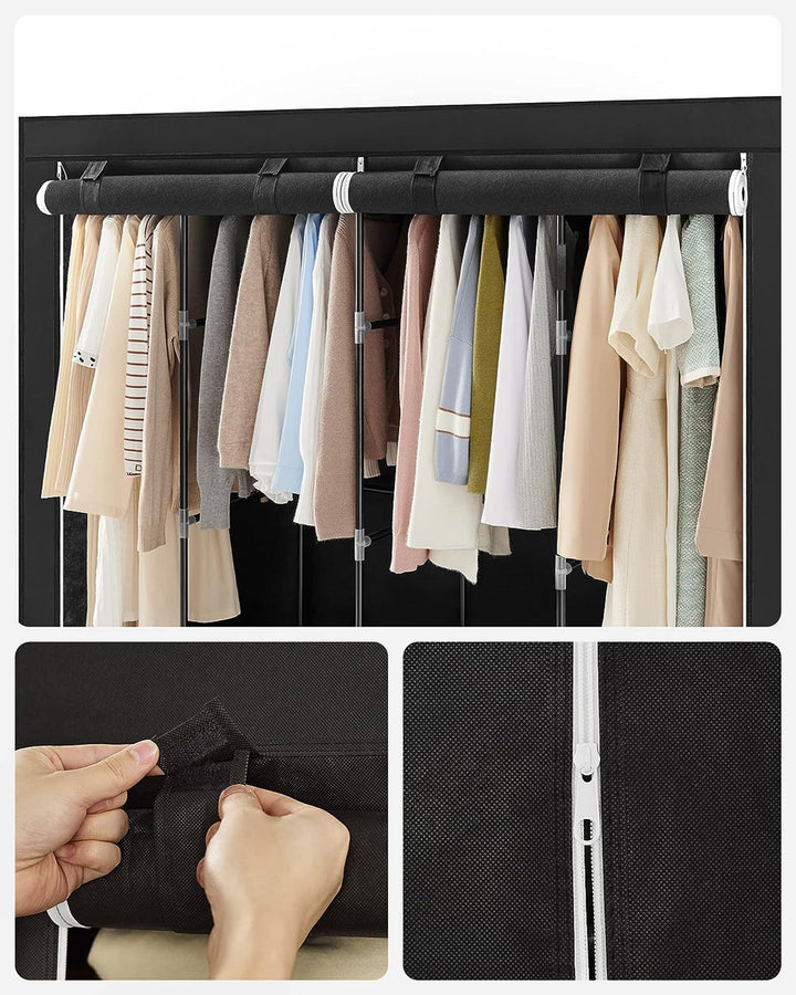 Clothes Wardrobe with Fabric Cover