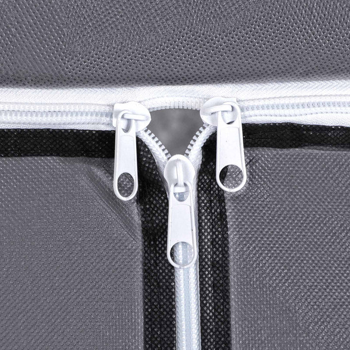 Grey Portable Closet with Hanging Rail