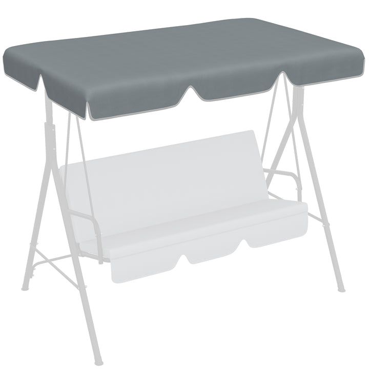 Garden Swing Canopy Replacement 2 Seater - Swing Seat Replacement Cover, (Canopy Only), Dark Grey