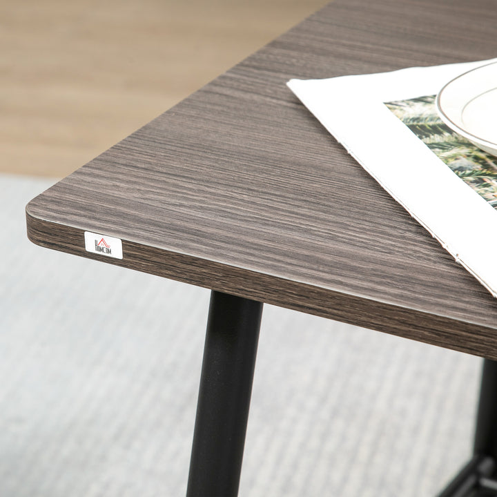 Side Table with 2-Tier Storage, Sofa End Table with Metal Frame for Living Room