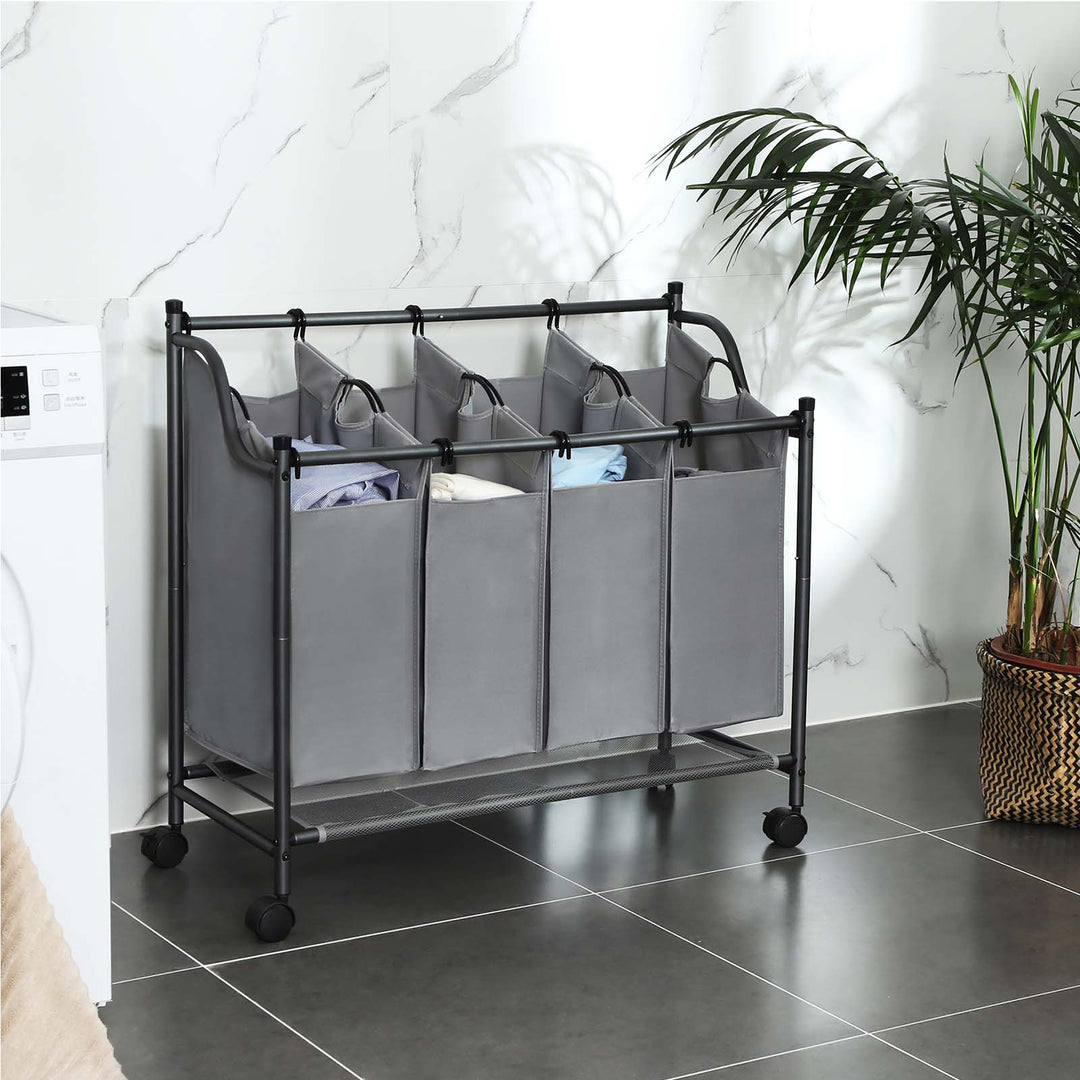 Laundry Basket with 4 Removable Bags