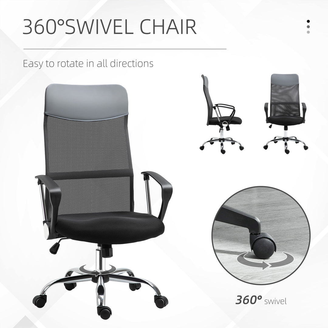 Ergonomic Office Chair Mesh Chair with Adjustable Height Tilt Function Black