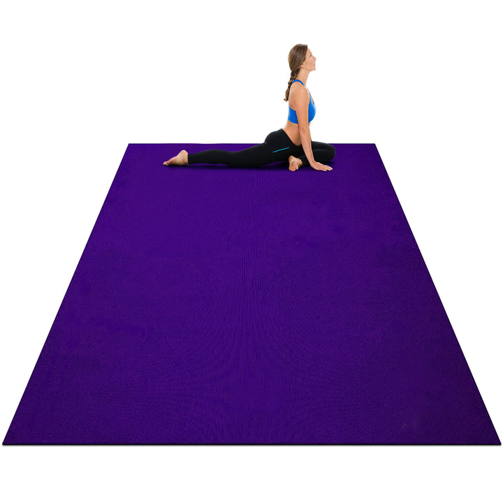 Thick Exercise Yoga Mat with Double-Sided Non-Slip Design-Purple