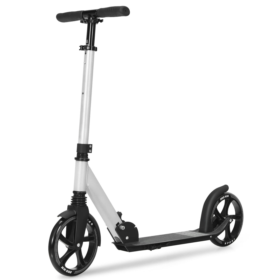 Folding Scooters with 2-Level Adjustable Handlebar for Adults-Silver