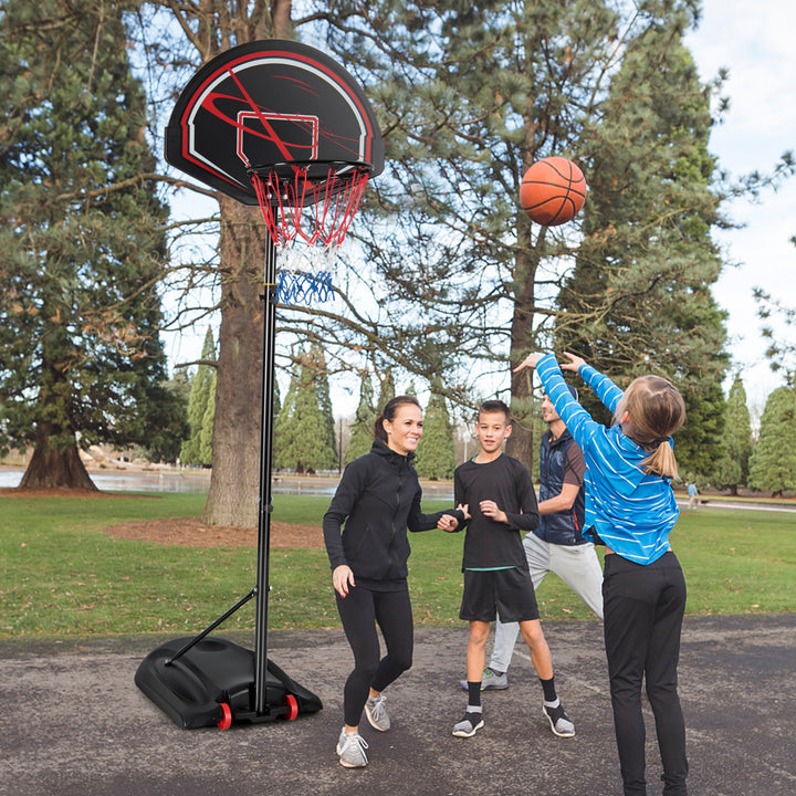 Basketball Hoop System with Adjustable Height