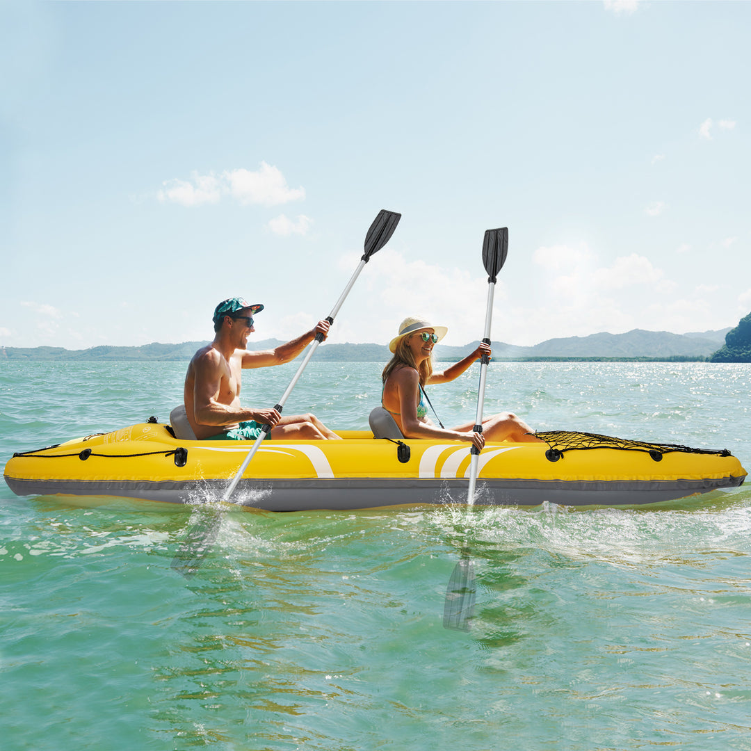 Inflatable Kayak Set with Removable Seats and Aluminium Oars