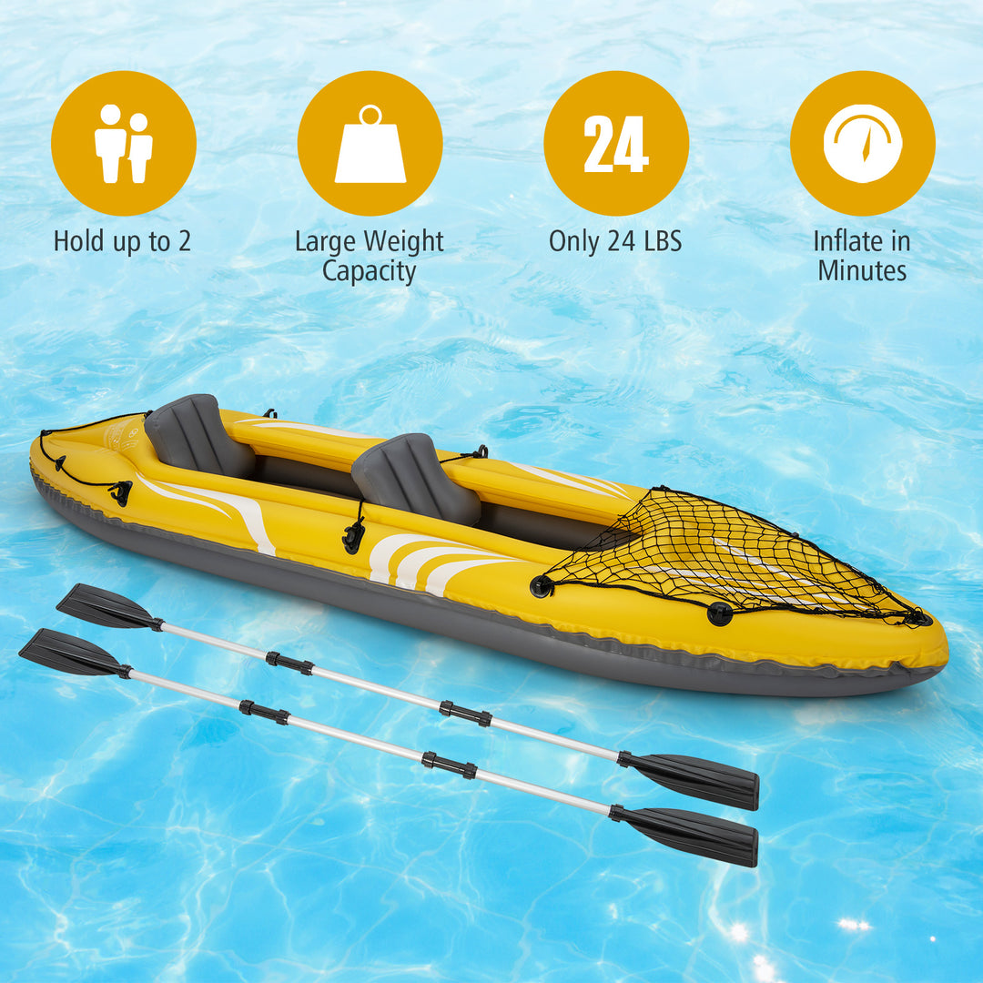 Inflatable Kayak Set with Removable Seats and Aluminium Oars