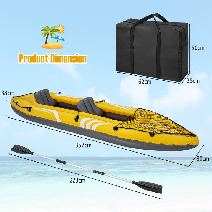 Inflatable Kayak Set with Removable Seats and Aluminium Oars