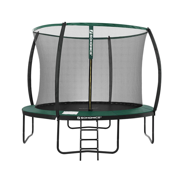 12ft Trampoline with Safety Net Enclosure - Black and Orange