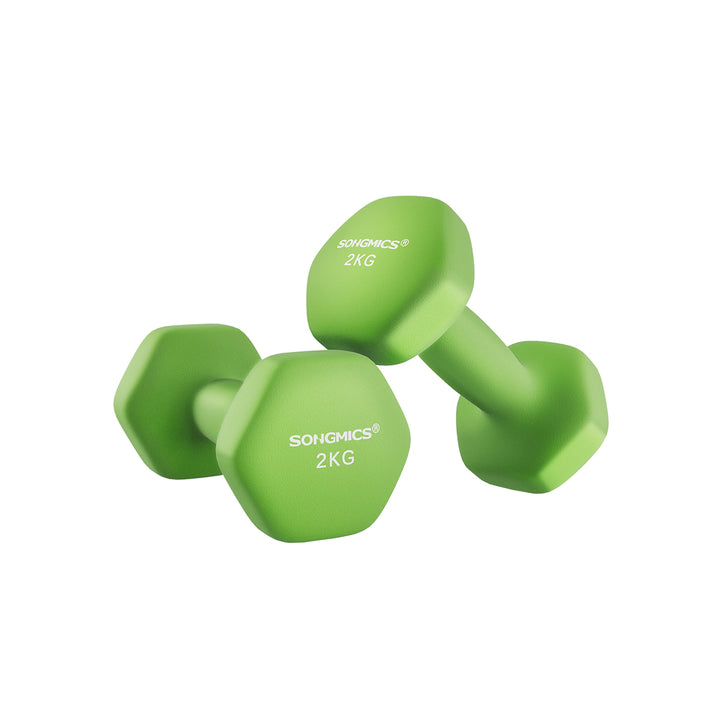 Set of 2 Dumbbells 2 x 2 kg Green