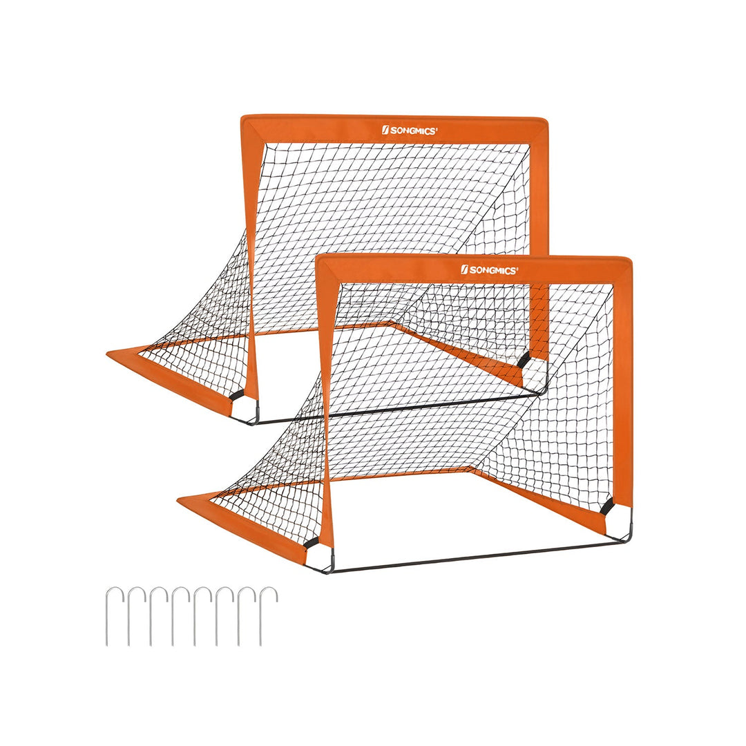 Set of 2 Children's Football Goals Orange