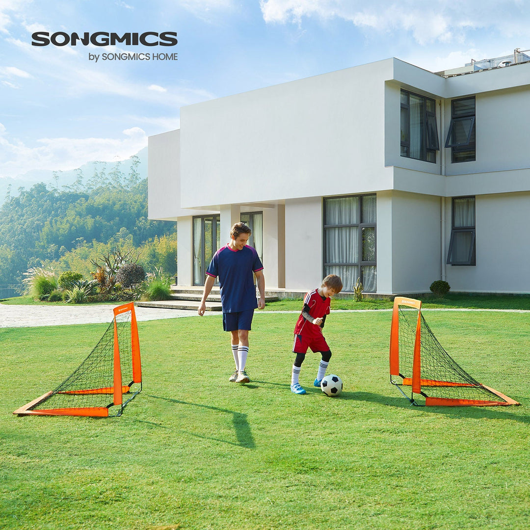 Set of 2 Children's Football Goals Orange