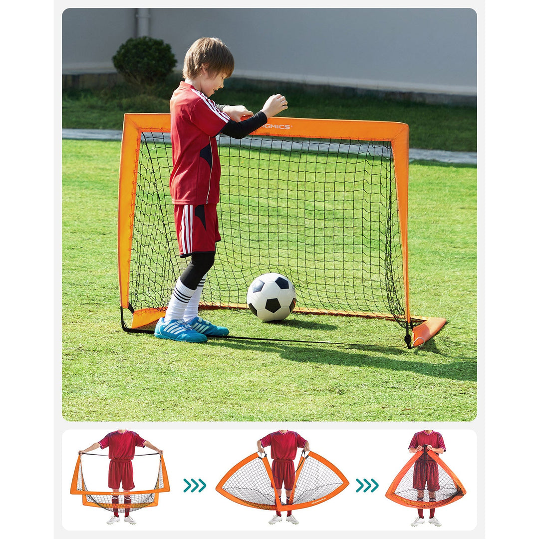 Set of 2 Children's Football Goals Orange