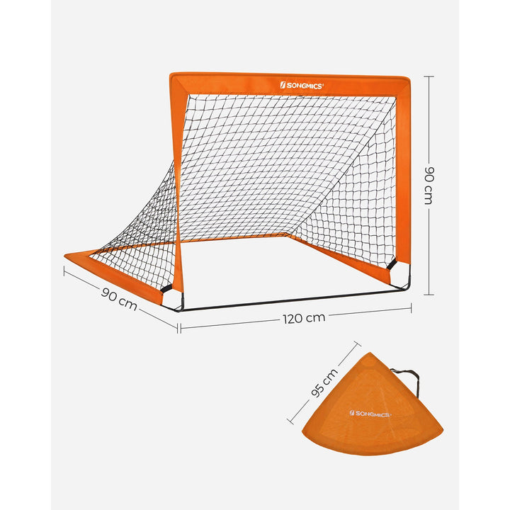 Set of 2 Children's Football Goals Orange